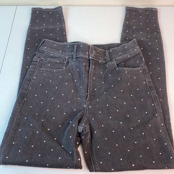 Express NWOT High Waisted Rhinestone Studded Jean - Picture 6 of 10